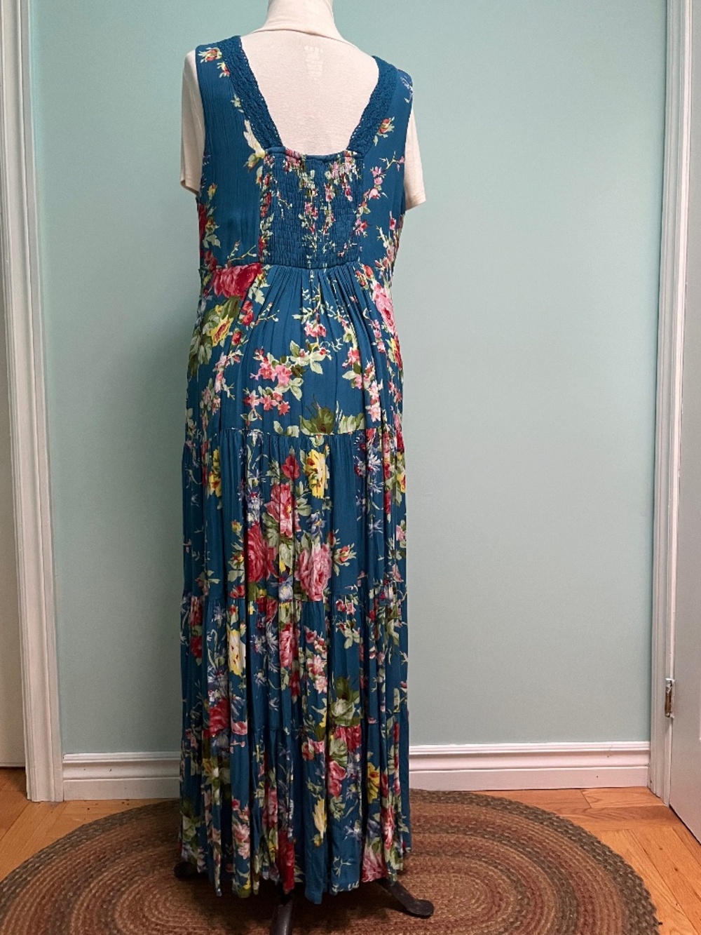 April Cornell maxi -dress with full tiered skirt, Sz M - Picture 4 of 7